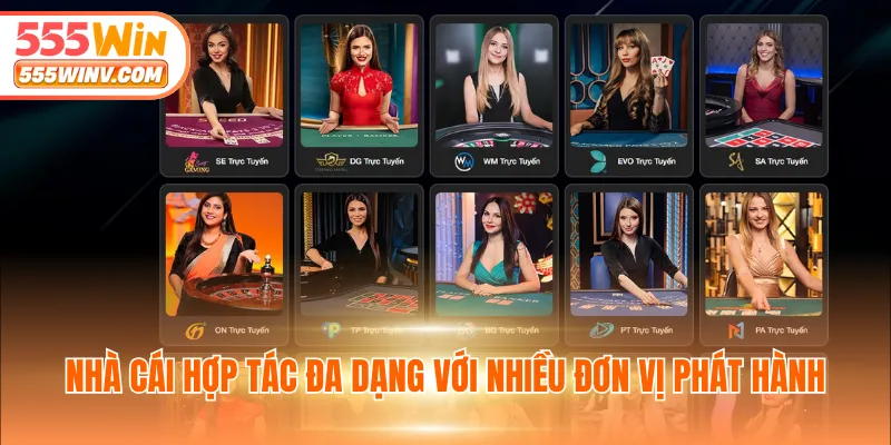 Nhà cái hợp tác đa dạng với nhiều đơn vị phát hành